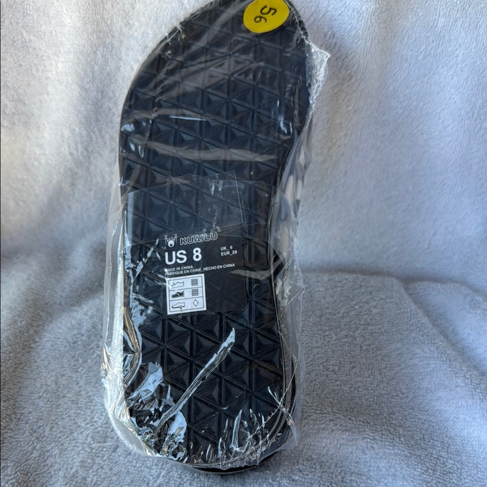 KuaiLu Flip Flops for Women w/Arch Support, Summer Beach Sandals | Size 8